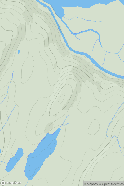 Thumbnail image for Creag Mhor [Knapdale and Kintyre] [NR805915] showing contour plot for surrounding peak
